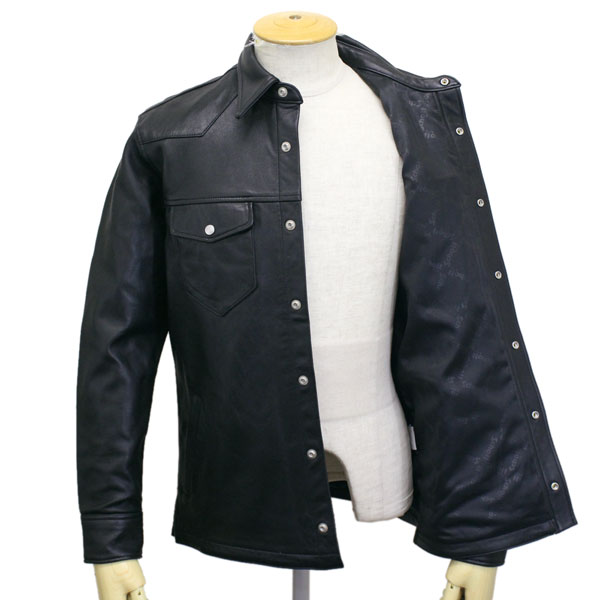 本日までSchott LAMB LEATHERSHIRT/ショットレザーシャツ-