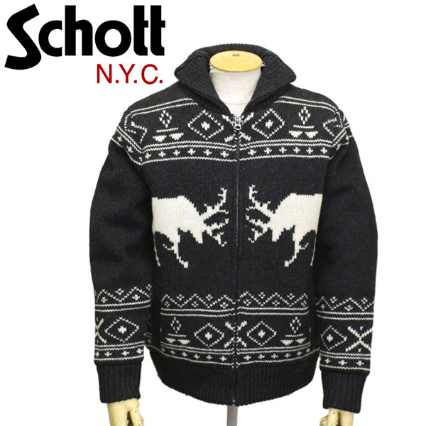 正規取扱店 Schott (ショット) 46714 F2048 ELK MOTIFB ZIP BOA ...