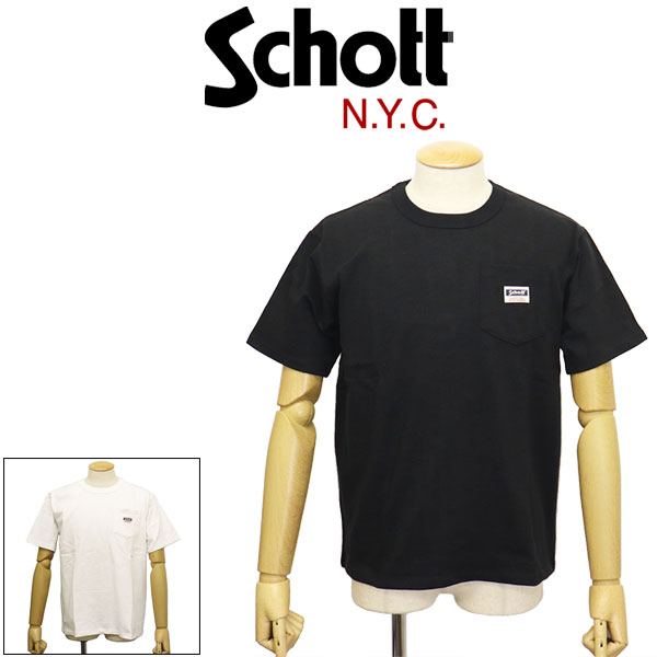 正規取扱店 Schott (ショット) 5934005 WORK LABEL POCKET T-SHIRT