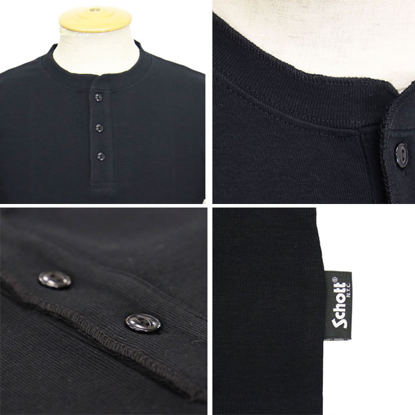 正規取扱店 Schott (ショット) 5934010 2PACK HENLEY NECK T-SHIRT 2