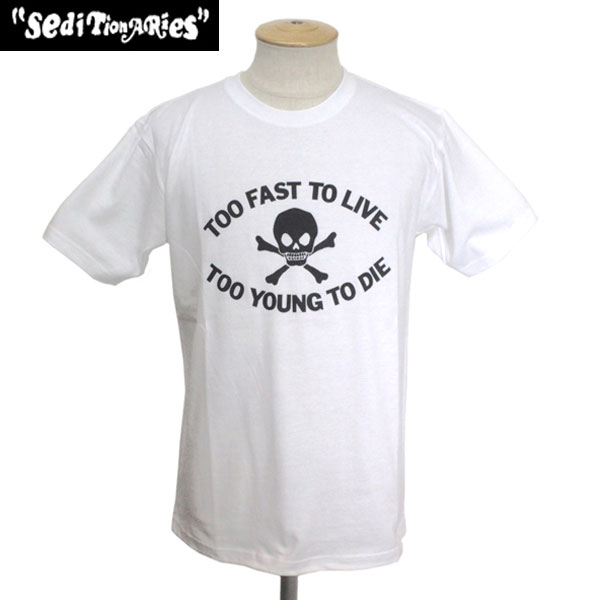 Seditionaries セディショナリーズ Too Fast To Live Too Young To Die Tシャツ ホワイト Sto009
