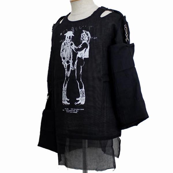 正規取扱店666SEDITIONARIESセディショナリーズ MUSLIN TOP COWBOYS black