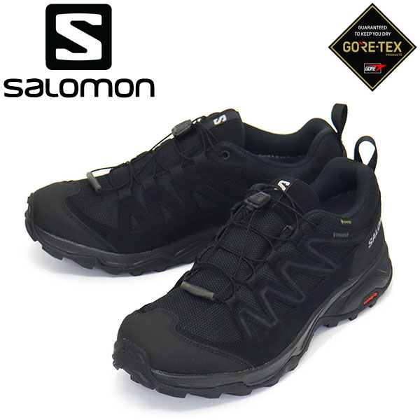 正規取扱店 Salomon (サロモン) L47180400 X WARD LEATHER GORE-TEX レザーハイキングシューズ Black x  Black x Black SL029