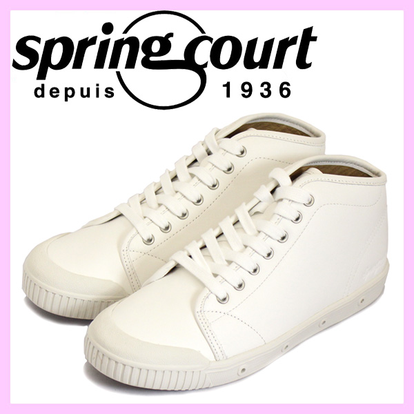 レディース スプリングコート SPRING COURT ホワイト スニーカー靴/シューズ