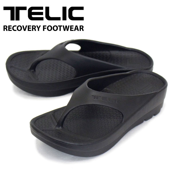 正規取扱店 TELIC (テリック) W-FLIPFLOP 厚底 トングサンダル BLACK TL004