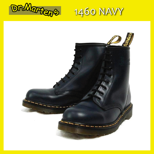 Dr.Martens 8ホールブーツ DM'S NAVY UK8靴/シューズ - ブーツ