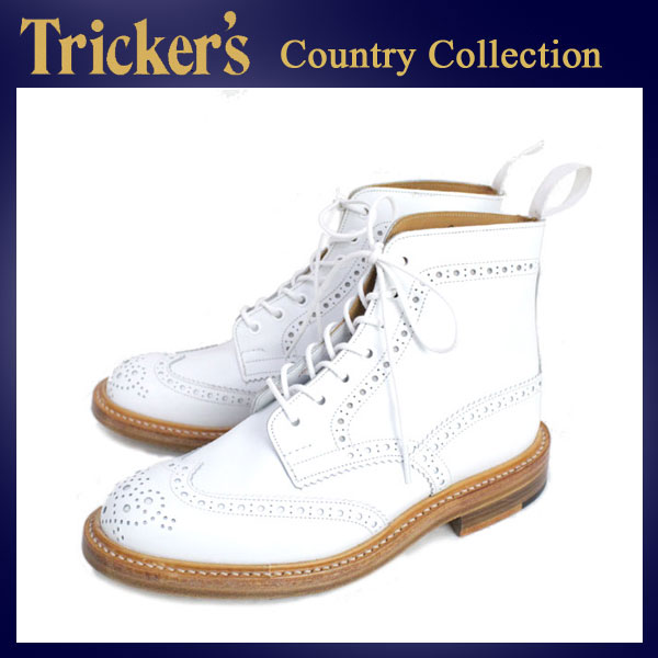 正規取扱店 Tricker's トリッカーズ 2508M COUNTRY BROGUE(カントリーブローグ) ダブルレザーソール ホワイトアニリンカーフ TK012