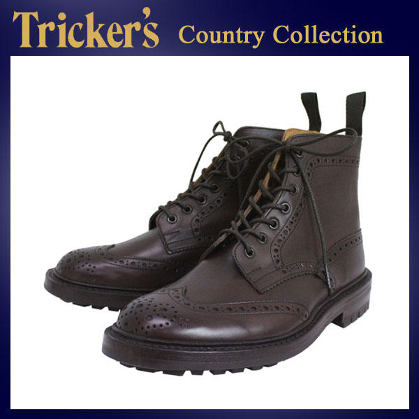 正規取扱店 Tricker's トリッカーズ 2508M COUNTRY BROGUE(カントリーブローグ) コマンドソール バーガンディーバーニッシュ TK021