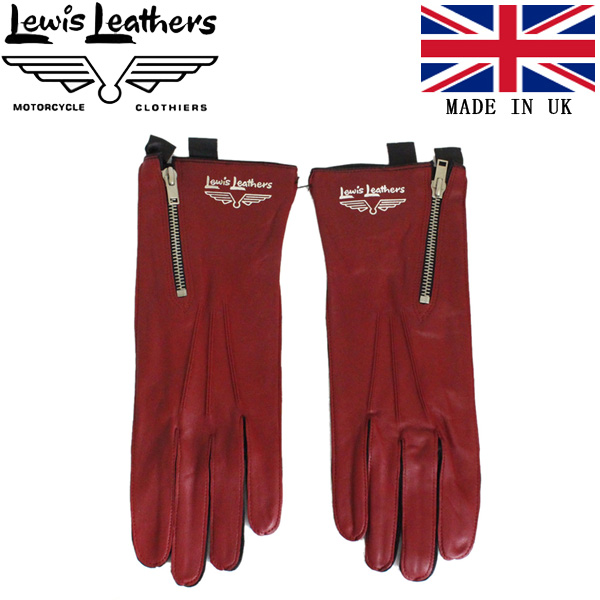 正規取扱店 Lewis Leathers(ルイスレザー)　806　RACING GLOVES レーシンググローブ　RED レッド