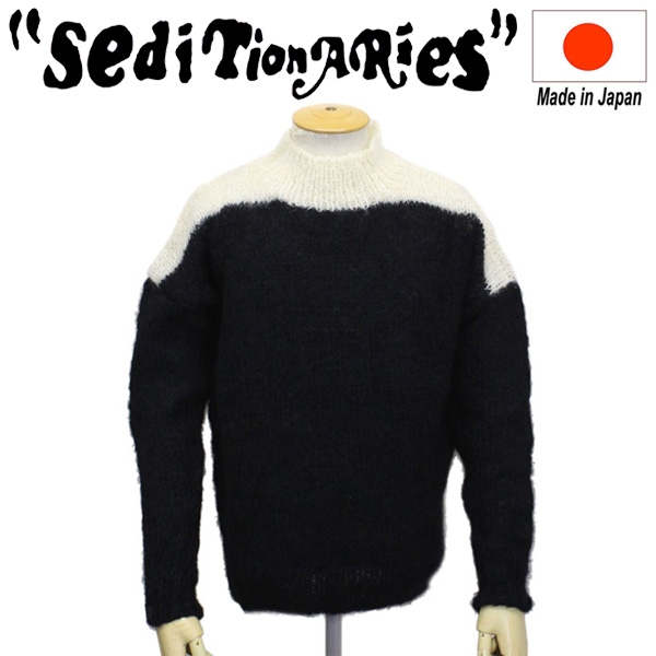 正規取扱店 SEDITIONARIES by 666 セディショナリーズ MOHAIR JUMPER(モヘアジャンパー モヘアセーター) 黒/白  STW0001