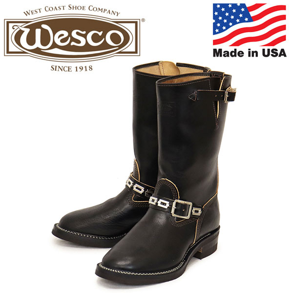 正規取扱店 限定 WESCO (ウエスコ) BKH7700700 Custom Boss vintage riding boots エンジニアブーツ  Black Horsehide