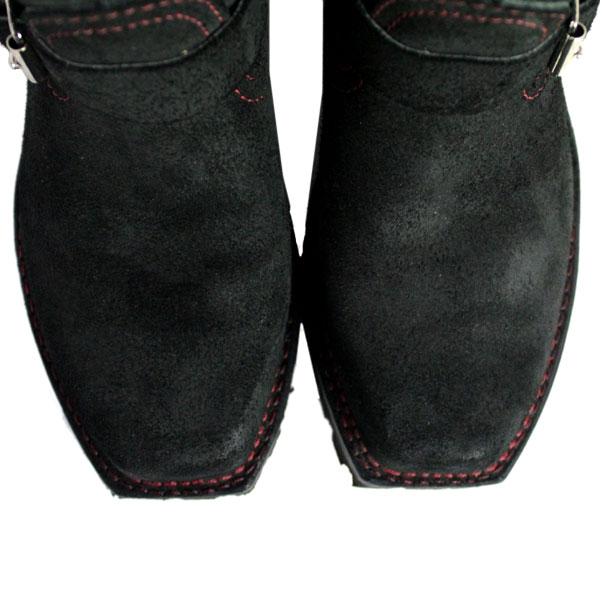 Wescoウエスコ 正規 Boss Black Roughout,9height,#100sole,Harness Toe,Red Leather Lining BS66 BS66