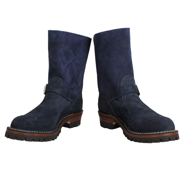 Wescoウエスコ　正規ディーラー Navy Rough Out ネイビーラフアウト,9height,#100sole,2straps,Brass Bucles BS69
