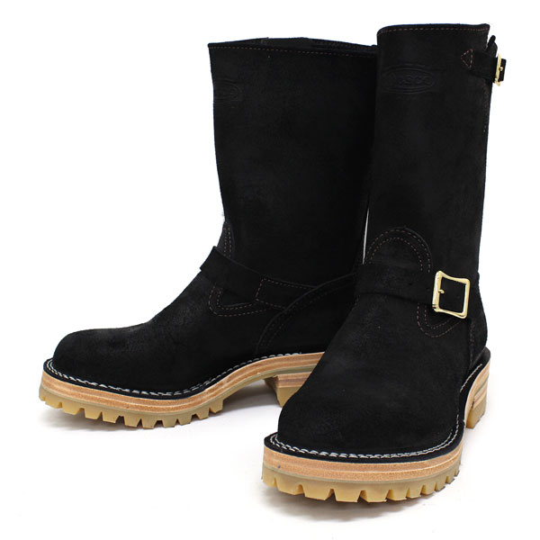Wescoウエスコ 正規ディーラー Boss ボス Black Roughout,10height,#100HoneySole,Brass Bucles BS75