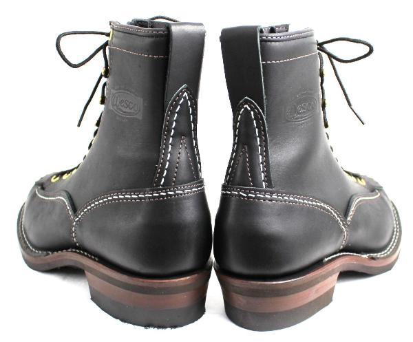 正規ディーラー Wescoウエスコ Jobmasterジョブマスター Black ブラック, Lace to Toe, 8height,#430sole Black Shoelace JM31