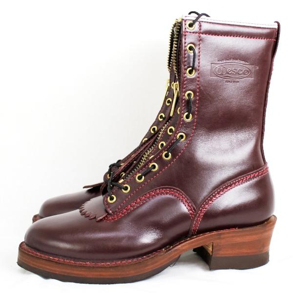 正規 Wescoウエスコ Jobmaster, Burgundy, Leather Lining Thinsulate, 10height, 705sole, Western Toe, Lace in Zipper, JM41