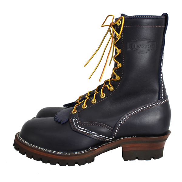 正規 Wescoウエスコ Jobmasterジョブマスター Navyネイビー Leather, Regular Toe, 10height,#100sole JM43