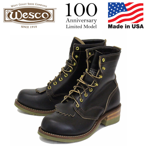 正規取扱店 限定 WESCO (ウエスコ) 100th Anniversary Model 38RT Horsehide Jobmaster  ホースハイド ジョブマスター ブーツ BLACK JM60